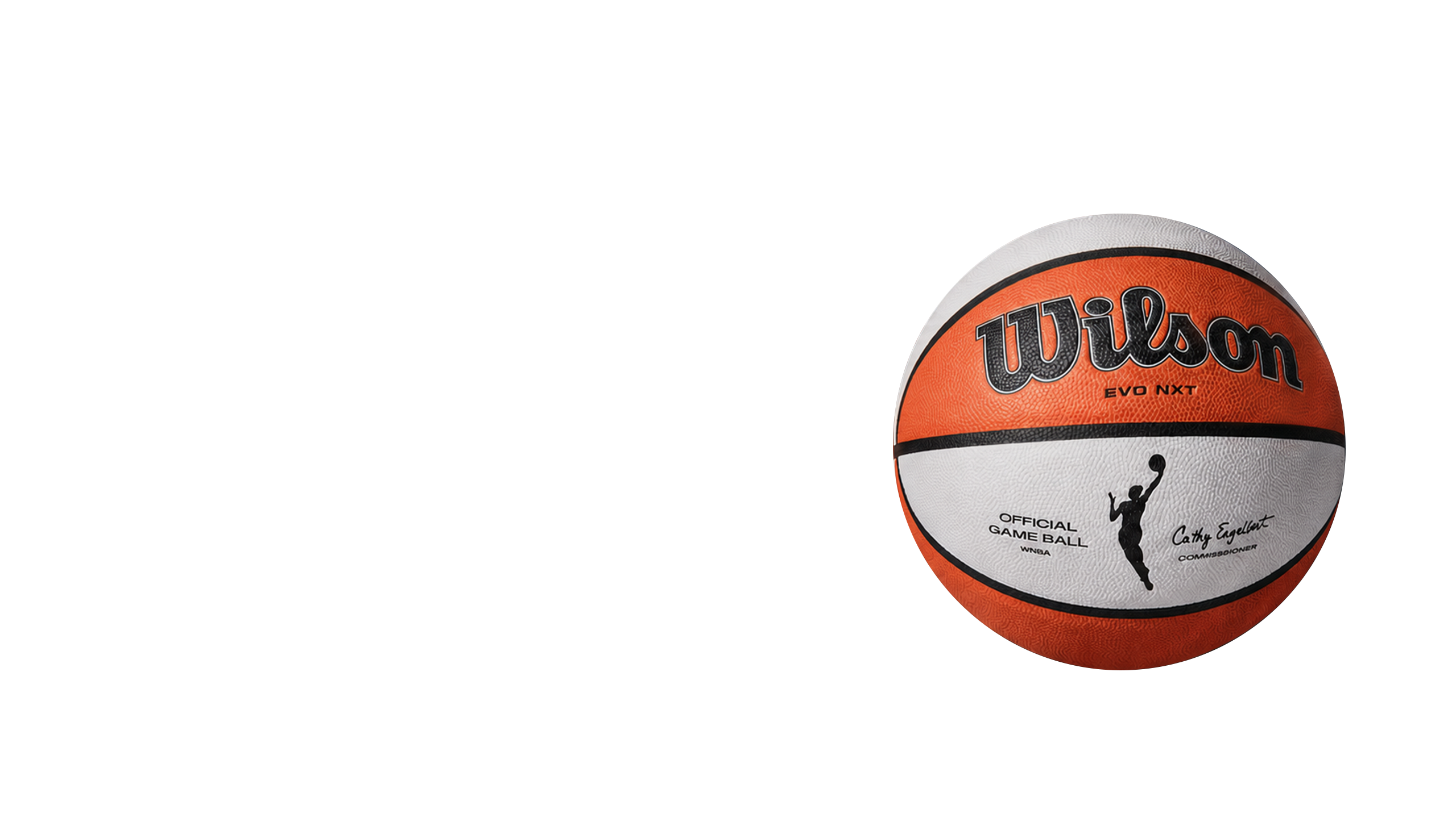 Basketball overlapping the ribbon